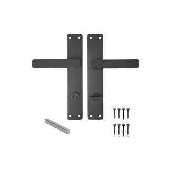 SİYAH AYNALI LAMA KAPI KOLU WC SAĞ 1 TAKIM