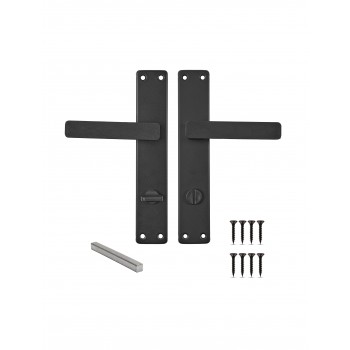 SİYAH AYNALI LAMA KAPI KOLU WC SOL 1 TAKIM